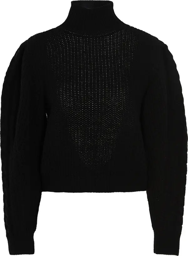 Black Wool Cardigan