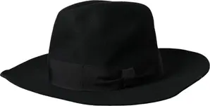 Black Rabbit Fedora Trilby Women Hat