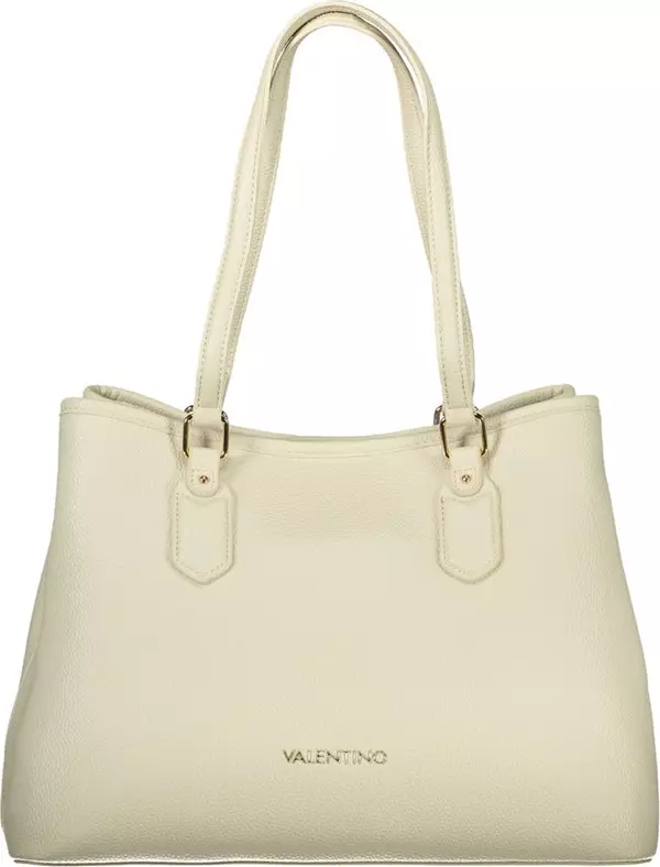 Beige Polyurethane Women's Bag