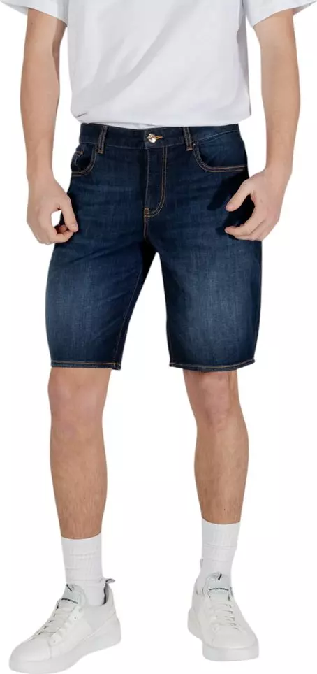 Blue Cotton Bermuda Shorts