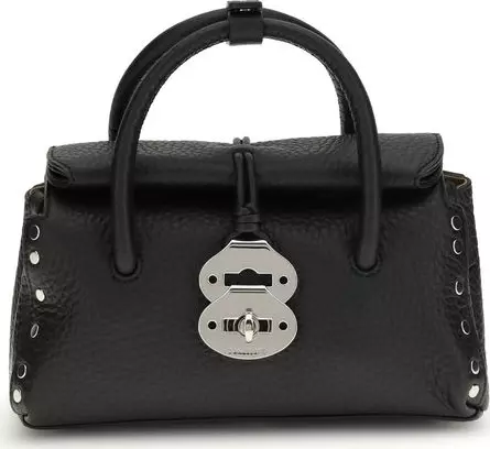 Black Calf Leather Bos Taurus Handbag