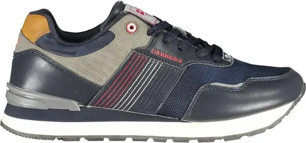 Blue Polyurethane Men Sneaker