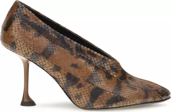 Brown Calf Leather Bos Taurus High Heel Pumps