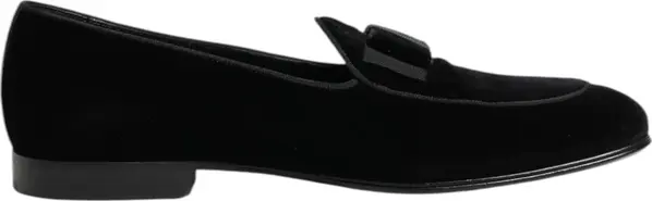 Black Velvet Loafers Formal Men Dress Shoes