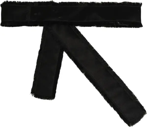 Black Velvet Wrap Around Tie Cintura Belt