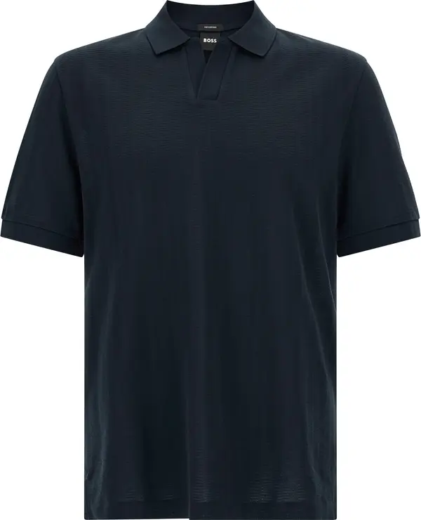 Blue Cotton Polo Shirt