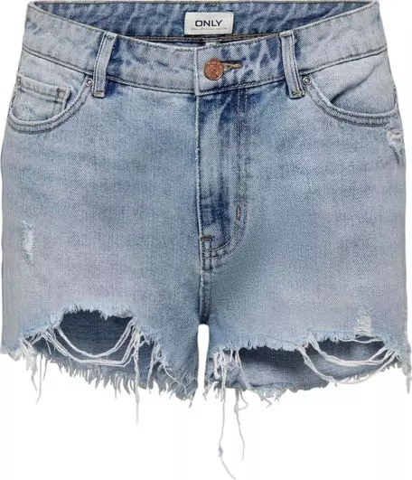 Light Blue Cotton Shorts