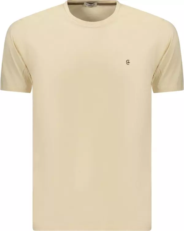 Beige Cotton Men's T-Shirt