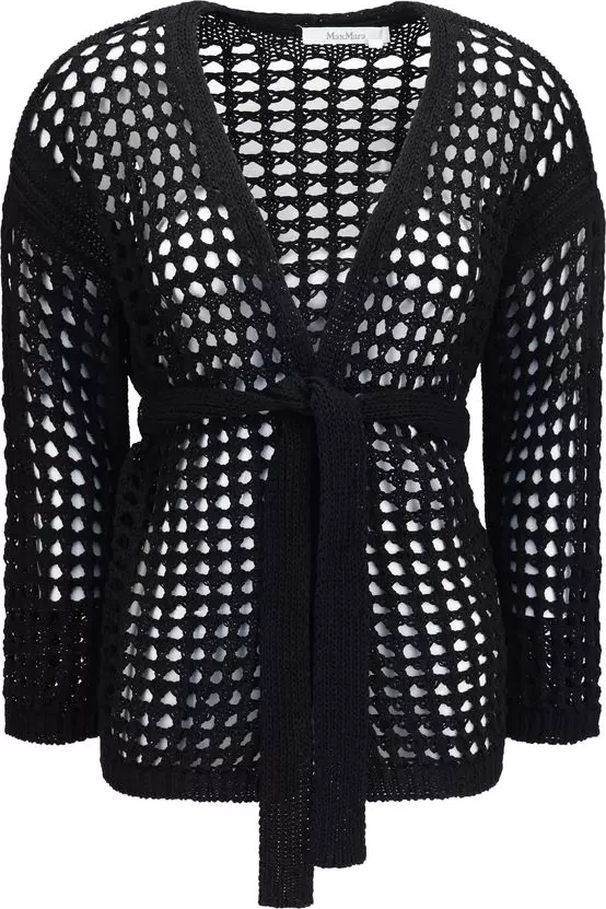 Black Cotton Cardigan