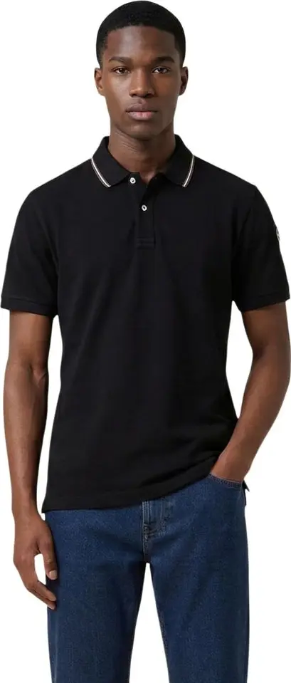 Black Cotton Polo Shirt