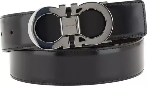 Black Calf Leather Bos Taurus Belt