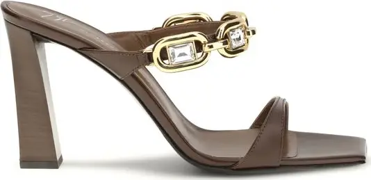 Brown Calf Leather Bos Taurus Sandals