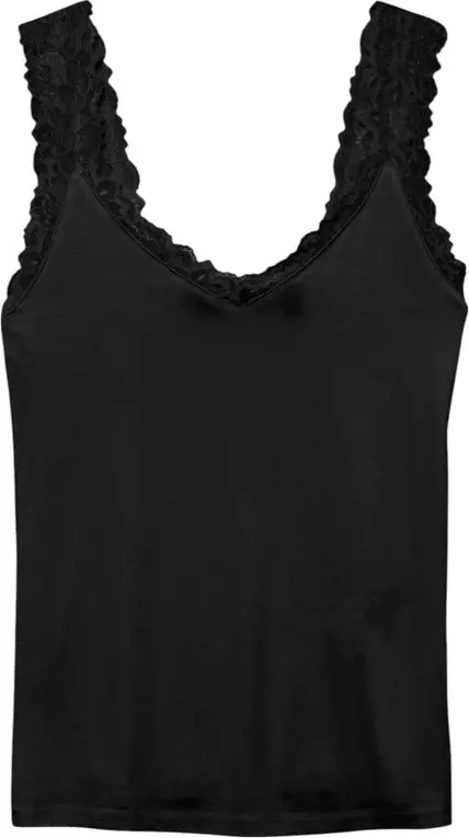 Black Viscose Tank Tops