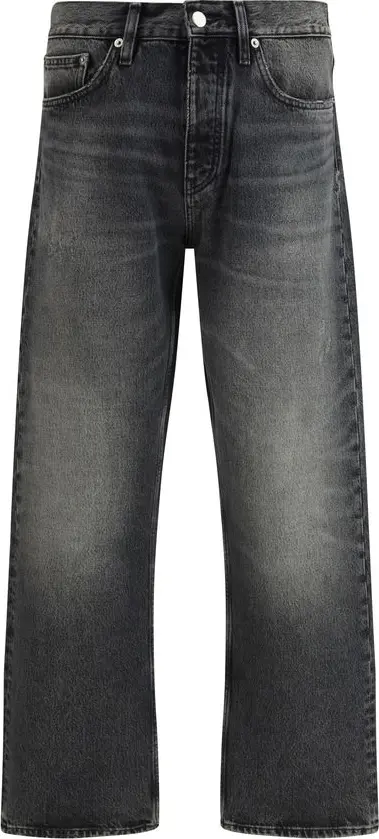 Black Cotton Relaxed Fit Jeans