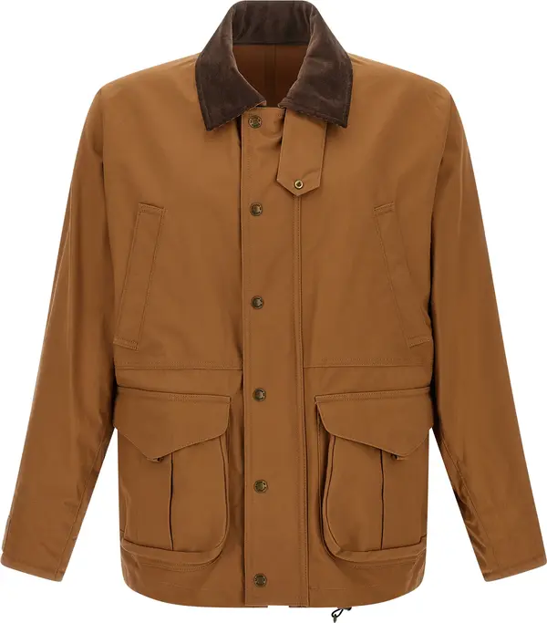 Brown Cotton Shell Jacket