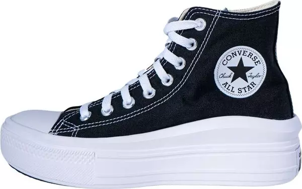 Black Cotton Platform Sneakers
