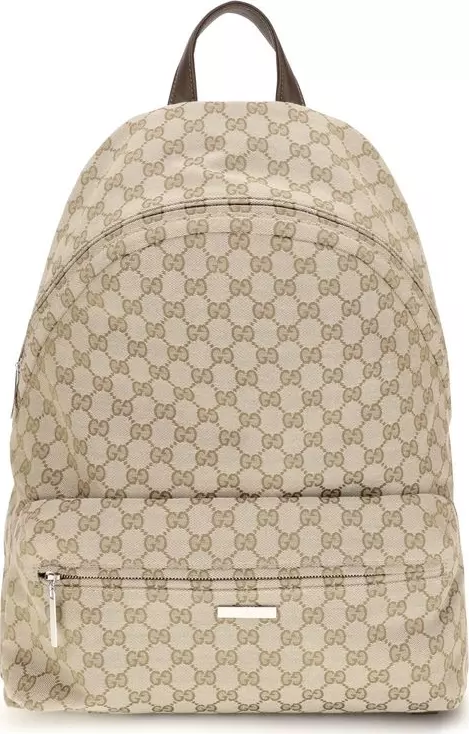 Beige Fabric Backpack