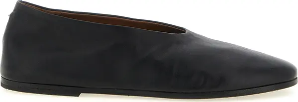 Black Calfskin Ballet Flats