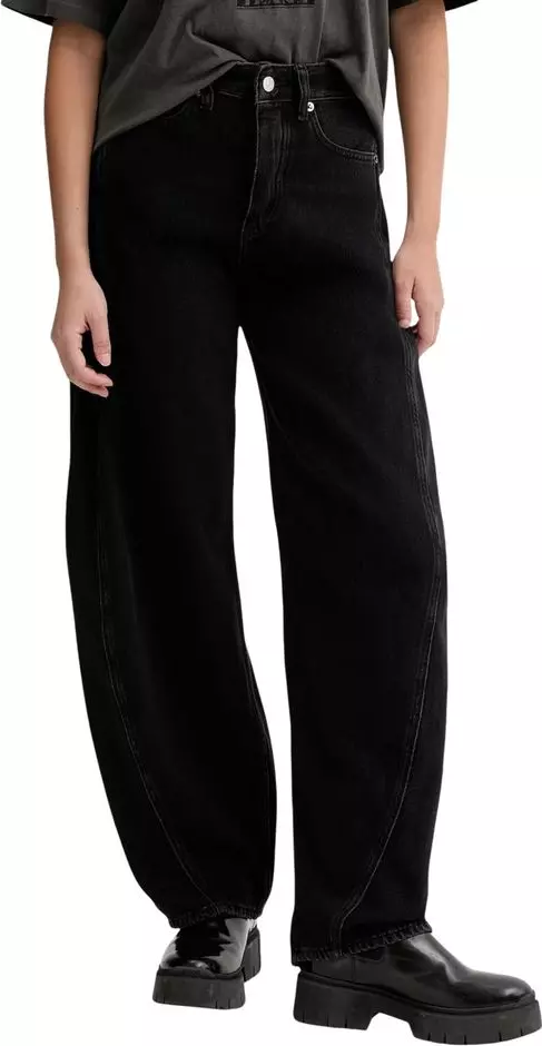 Black Recycled Cotton Bootcut Jeans