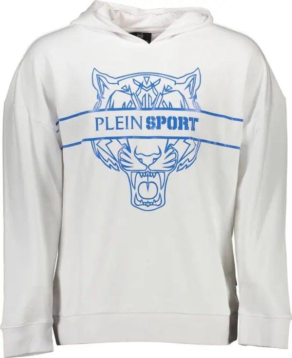 White Cotton Men's Hooded Sweatshirt