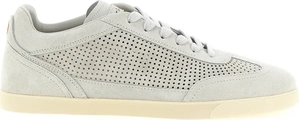 Gray Calfskin Low Top Sneakers