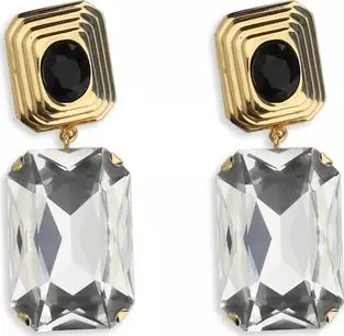 Gold Glass Earrings