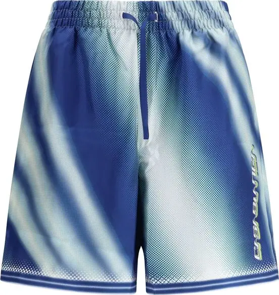 Blue Silk Bermuda Shorts