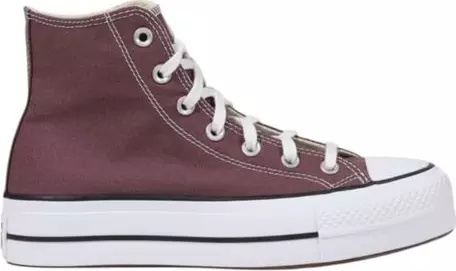 Purple Fabric Platform Sneakers