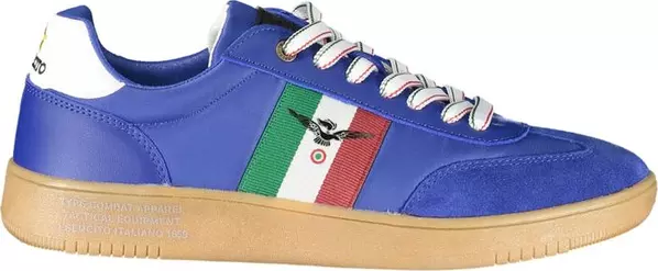 Blu Polyurethane Men Sneaker