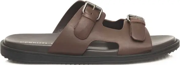 Brown Cowhide Men Sandal