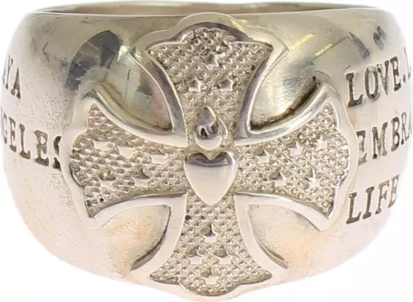 Silver Cross Womens 925 Sterling Ring