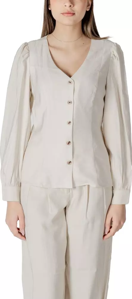 Beige Viscose Blouse