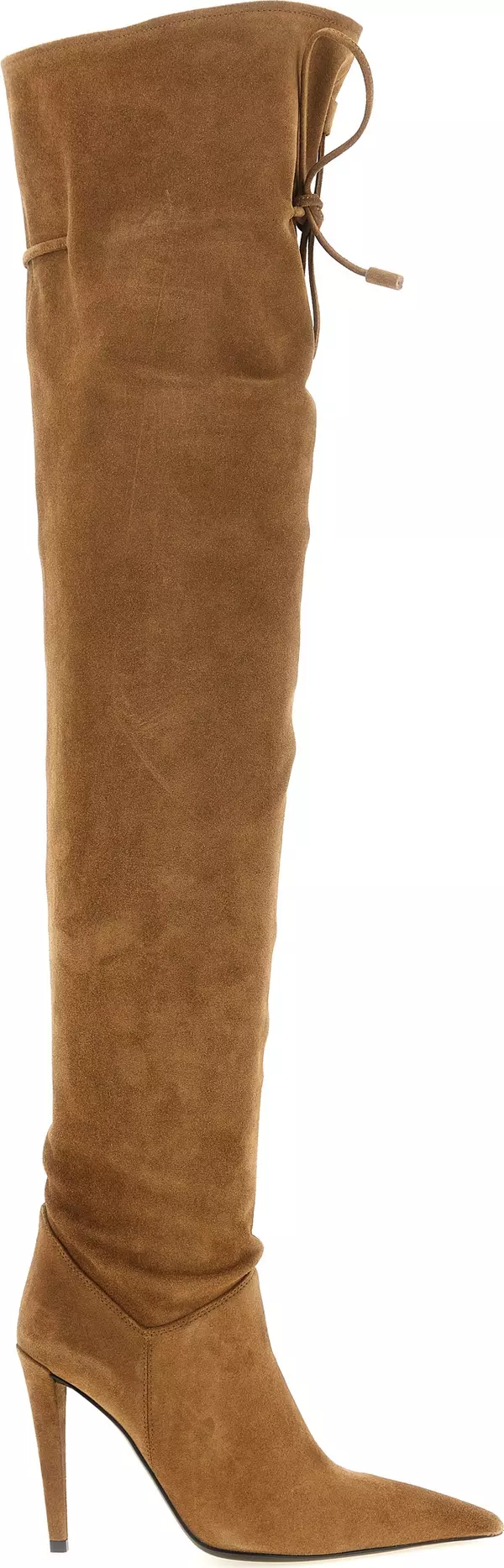 Brown Calfskin Over The Knee