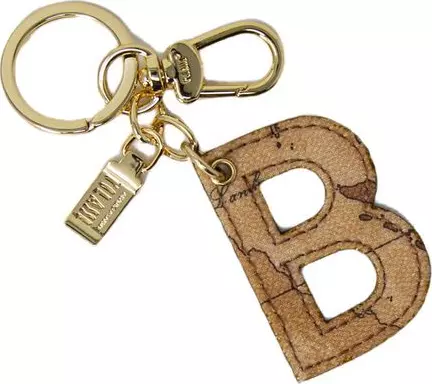 Beige Cotton Keychain