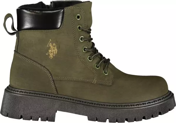 Green Polyurethane Women's Boot