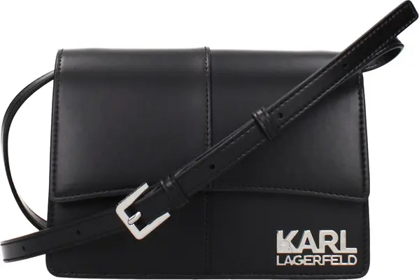 Black Polyethylene Crossbody Bag