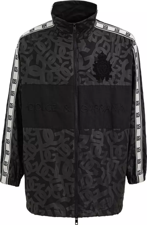 Black Polyester Shell Jacket