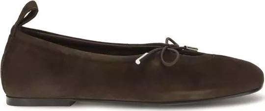 Brown Goatskin Ballet Flats
