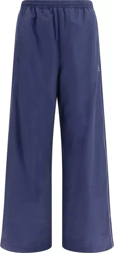 Blue Cotton Athletic Pants