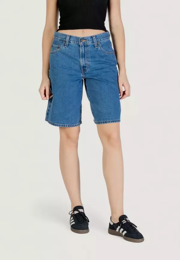 Blue Cotton Shorts