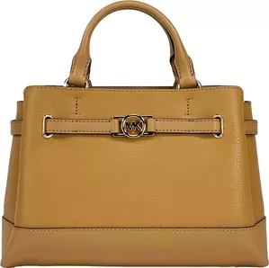 Reed Small Leather Belted Satchel Crossbody Bag Brown