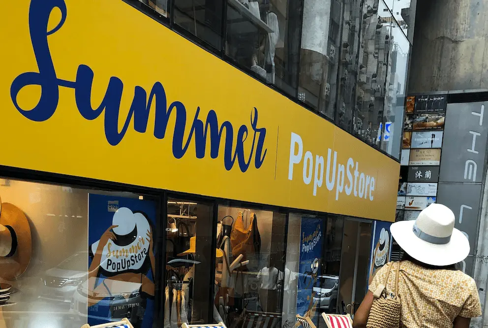 clothing pop-up shop