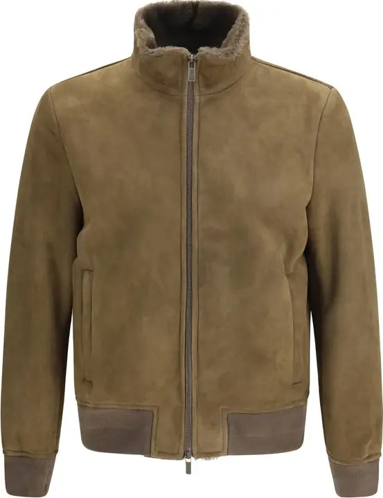 Brown Lamb Ovis Aries Full-Length Jacket