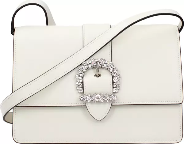 White Leather Crossbody Bag