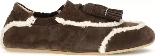 Brown Suede Leather Slip-On Loafers