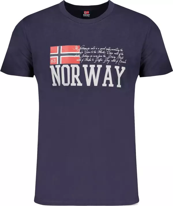 Blue Cotton Mens T-Shirt