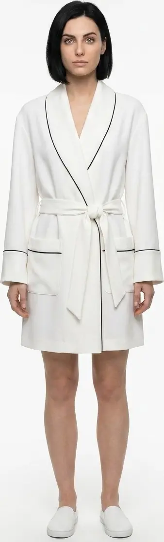 White Elastane Robe
