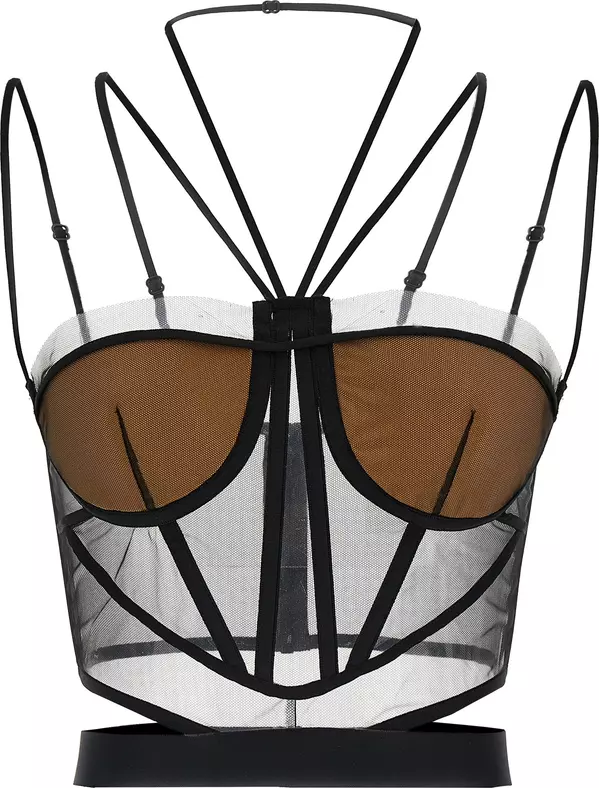 Black Polyamide Tank Tops
