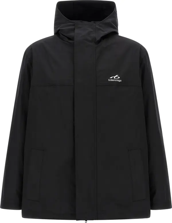 Black Polyester Parka