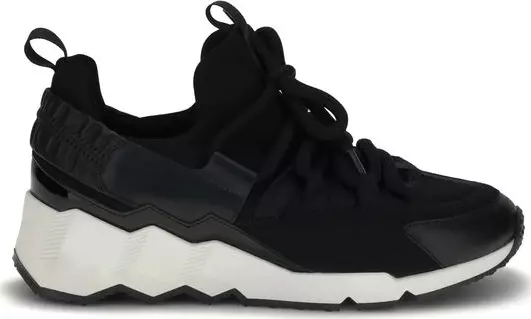 Black Neoprene Athletic Sneakers